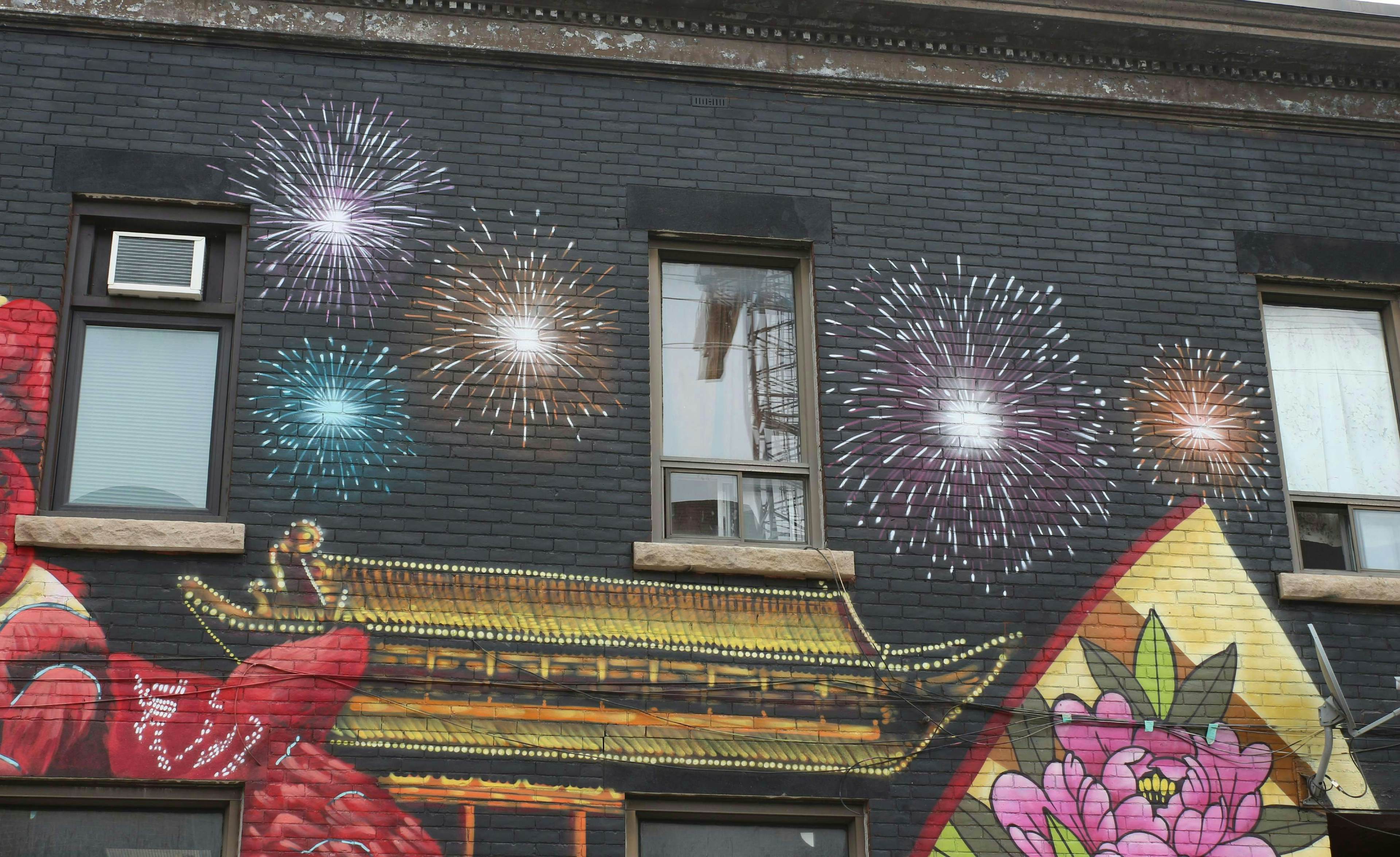 The Lion Dance mural