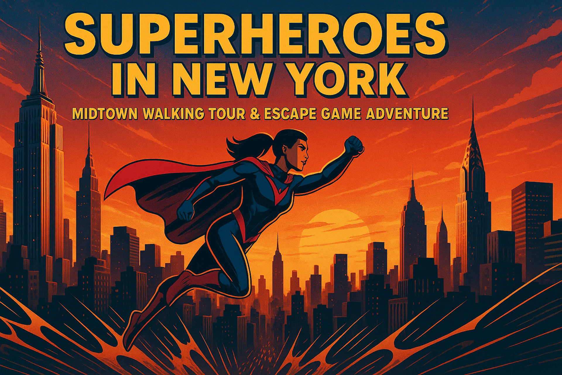 Superheroes in New York: Midtown Walking Tour & Escape Game Adventure
