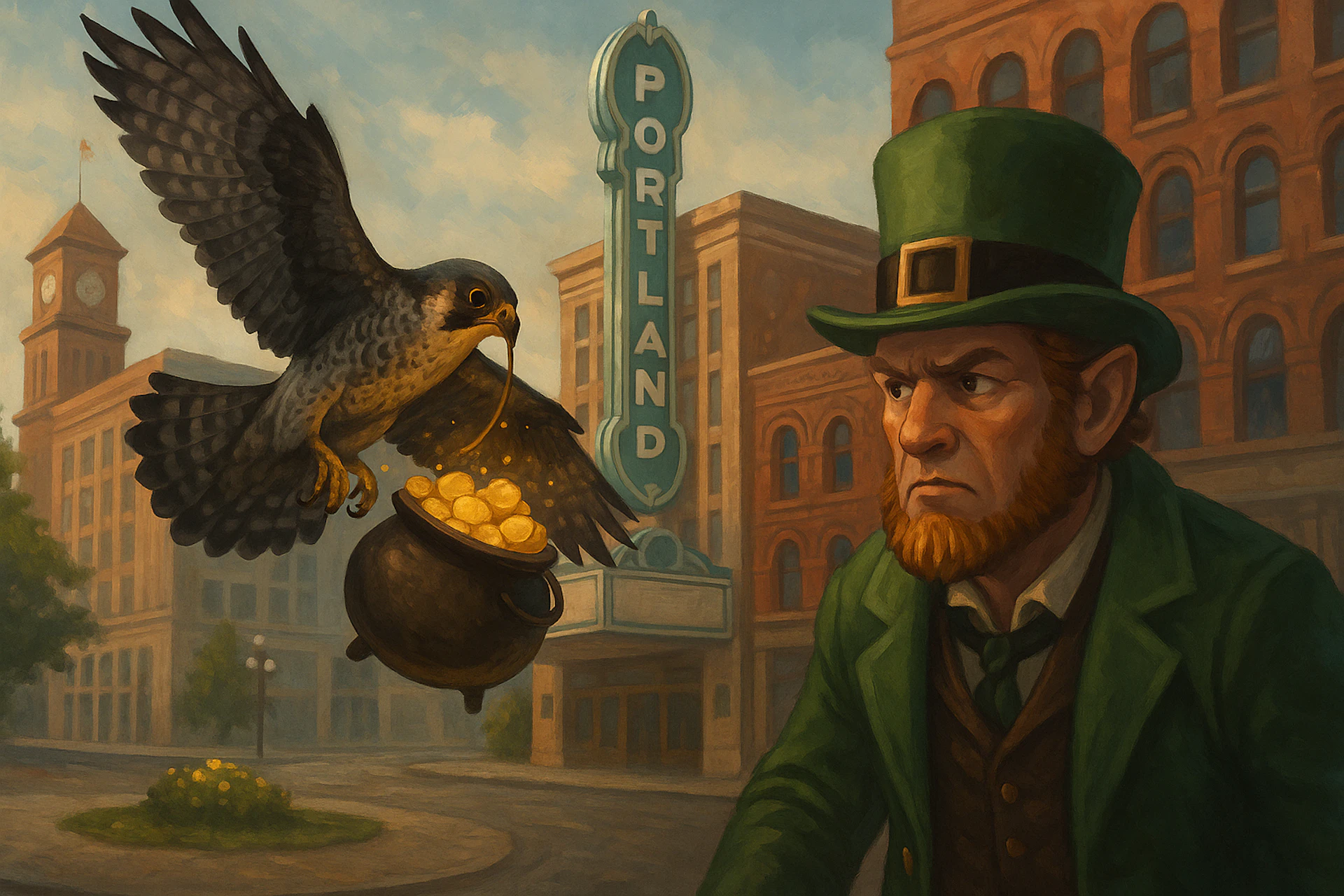 Portland’s Peregrine Heist: The Leprechaun Gold Quest